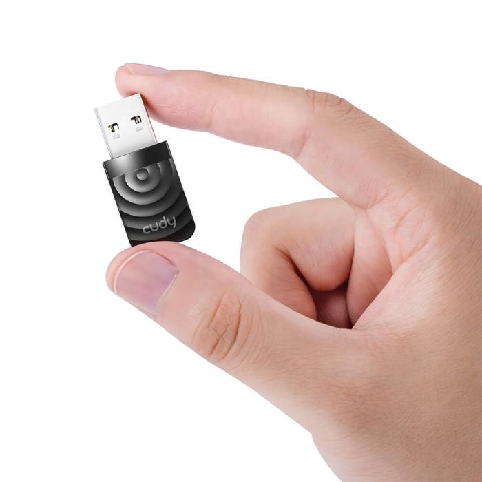 Bild 4, Cudy Wi-Fi Adapter USB WU1300S AC1300 Svart
