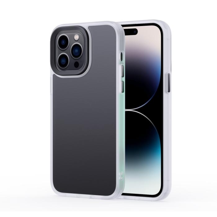 Bild 1, iPhone 15 Pro Max Skal Frostad Hybrid Vit