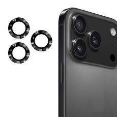 ENKAY Phone 17 Pro Max / 17 Pro Linsskydd H&auml;rdat Glas Svart