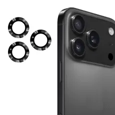 ENKAY Phone 17 Pro Max / 17 Pro Linsskydd H&auml;rdat Glas Svart