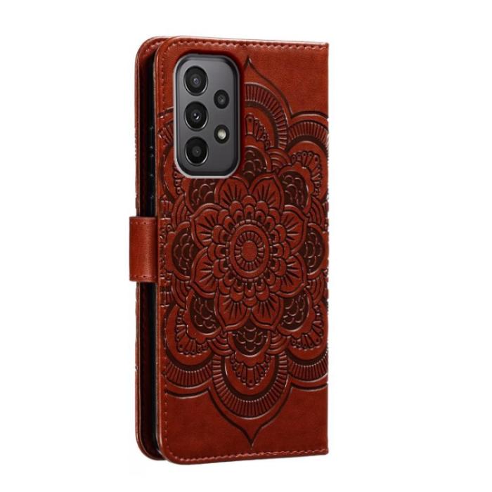 Bild 3, Samsung Galaxy A24 5G Fodral Mandala Läder Brun