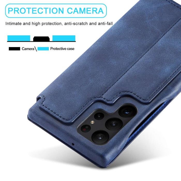 Bild 6, LC.IMEEKE Samsung Galaxy S23 Ultra Fodral Flip Läder Blå