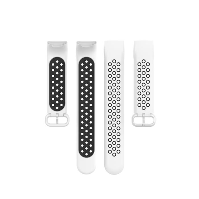 Bild 5, Fitbit Charge 4/3 Silikon Träningsarmband Vit/Svart