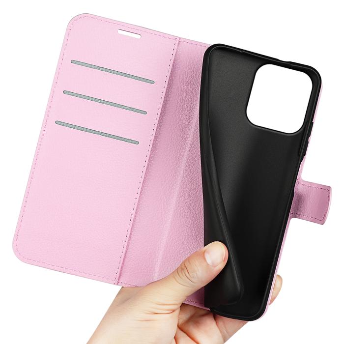 Bild 4, Motorola Moto G56 5G Fodral Litchi Läder Ljus Rosa
