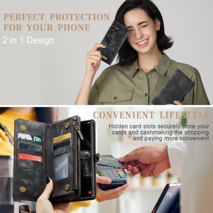 Bild 6, CASEME Galaxy S23 Ultra Fodral/Skal Magnet 2in1 Multifunktionell