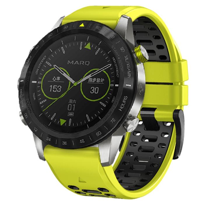Bild 4, Klockarmband 26 mm Dual-Color Robust Lime/Svart