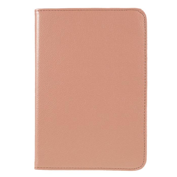 Bild 2, iPad Mini 2024/2021 Fodral 360° Rotation Litchi Roséguld