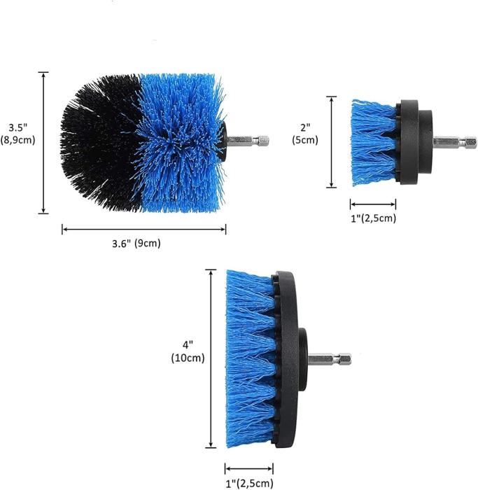 Bild 3, 3 Pack Borstset Till Skruvdragare - Blå