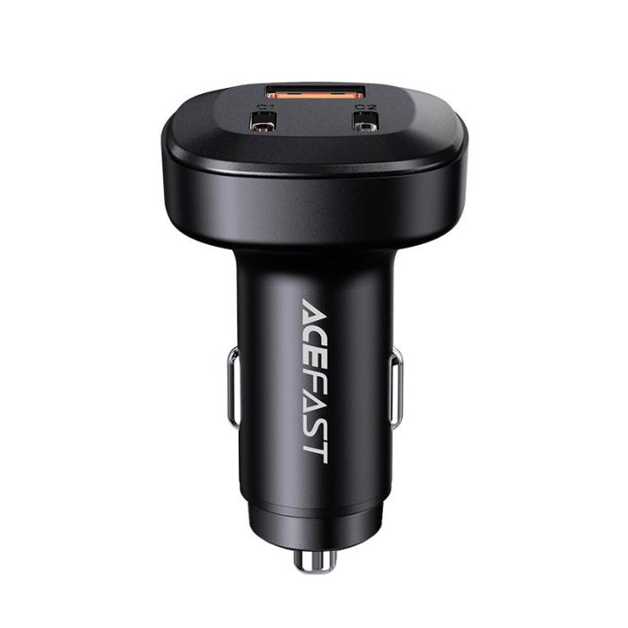 Bild 2, Acefast 66W PD PPS QC Billaddare 2x USB-C / USB-A Svart