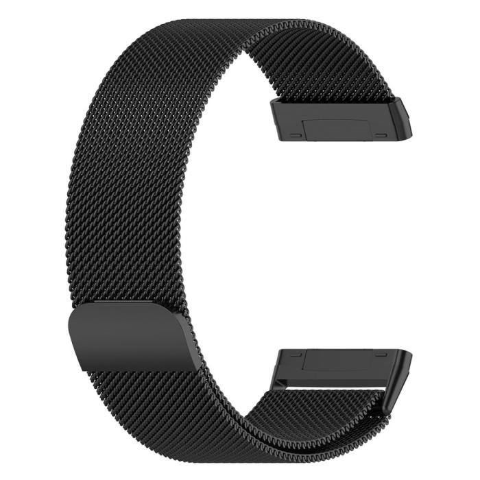 Bild 2, Fitbit Versa 4/Sense 2 Armband Milanese Loop Svart