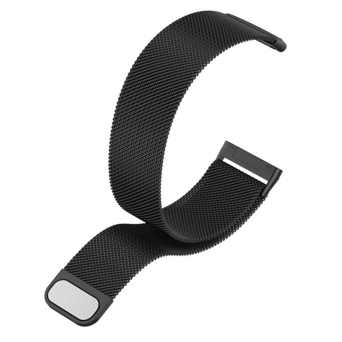 Bild 3, Fitbit Versa 4/Sense 2 Armband Milanese Loop Svart