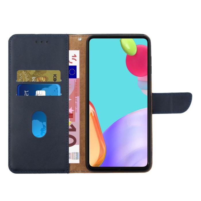Bild 2, Xiaomi Redmi Note 12 Pro 5G Fodral Äkta Läder Nappa Blå