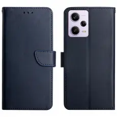 Xiaomi Redmi Note 12 Pro 5G Fodral &Auml;kta L&auml;der Nappa Bl&aring;