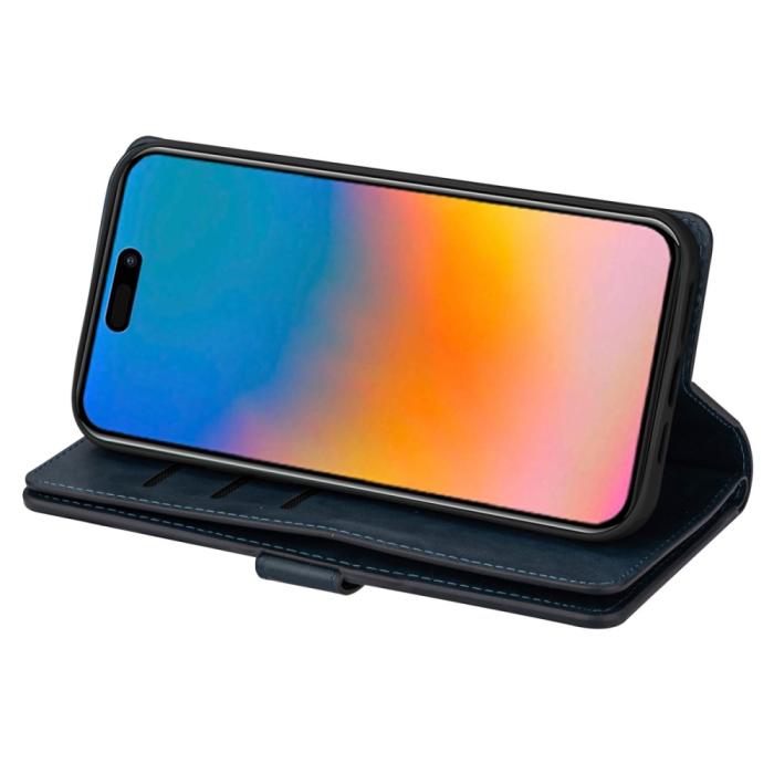 Bild 3, iPhone 15 Multifunktionellt Fodral Mörk Blå