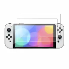 NORTHJO Nintendo Switch OLED 2-PACK Sk&auml;rmskydd H&auml;rdat Glas