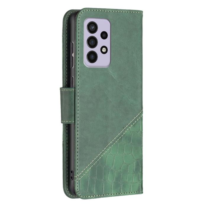 Bild 3, Samsung Galaxy A33 5G Fodral Krokodil Textur Grön