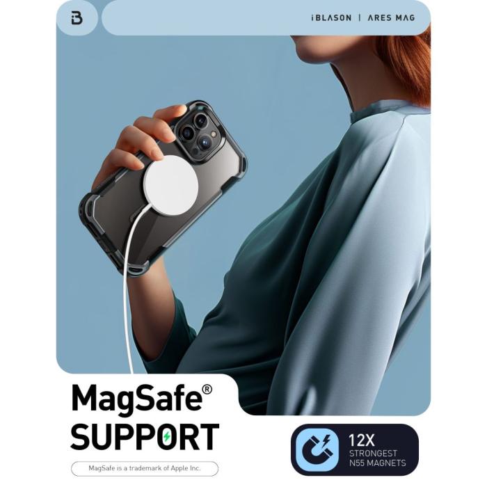 Bild 4, Supcase iPhone 15 Pro Max Skal MagSafe Iblsn Ares Svart