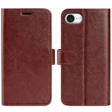 iPhone 17e / 16e Fodral Crazy Horse L&auml;der Brun
