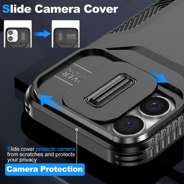 Bild 3, iPhone 16 Plus Skal CamShield Hybrid Svart