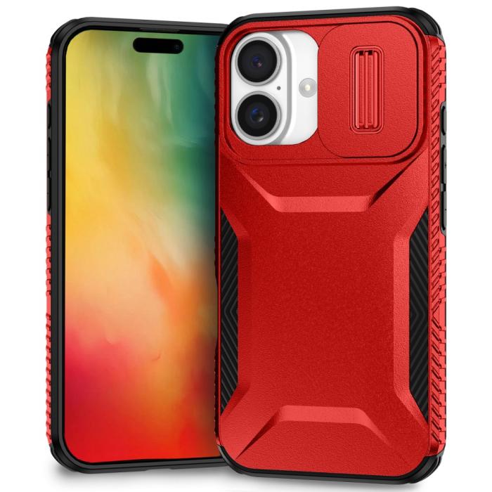 Bild 1, iPhone 16 Plus Skal CamShield Hybrid Röd
