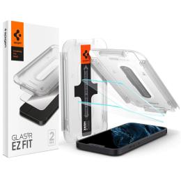 Spigen iPhone 16e/14/13/13 Pro GLAS.tR "Ez Fit" 2-PACK Skärmskydd