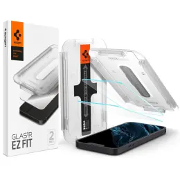 Spigen iPhone 14 / 13 / 13 Pro GLAS.tR "Ez Fit" 2-PACK Skärmskydd