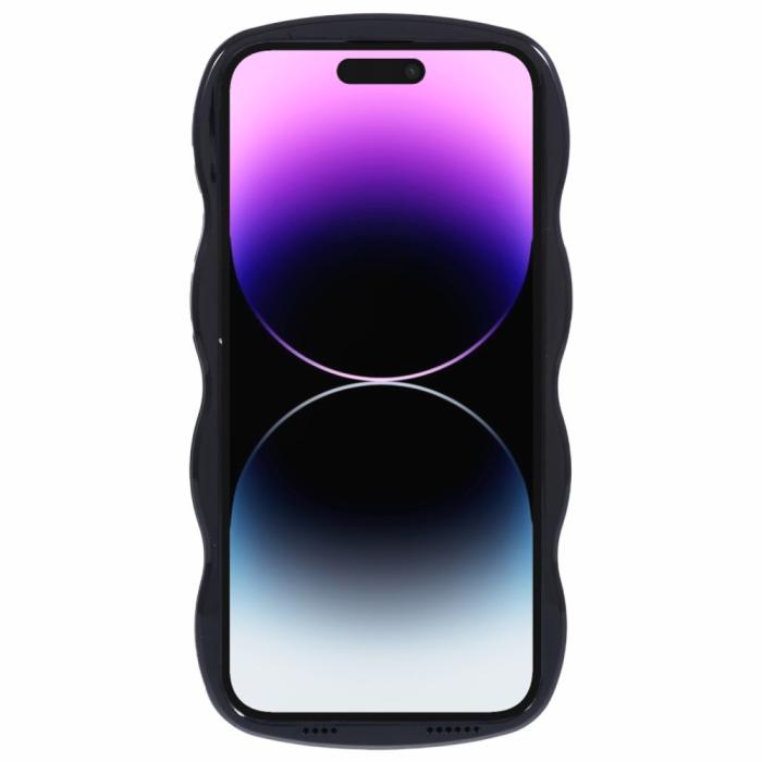 Bild 2, iPhone 14 Pro Max Mobilskal Wavy Textur Svart