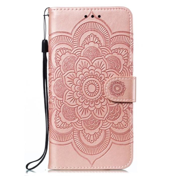 Bild 2, Samsung Galaxy A24 5G Fodral Mandala Läder Roséguld