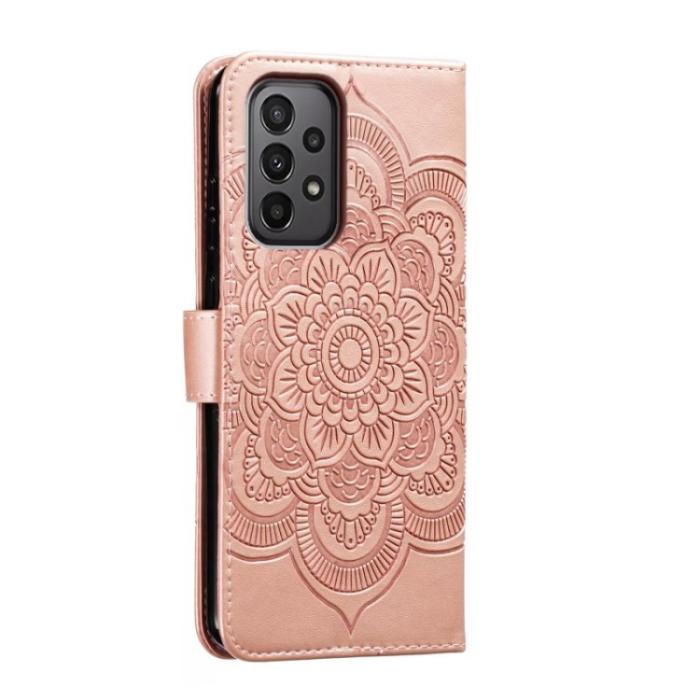 Bild 3, Samsung Galaxy A24 5G Fodral Mandala Läder Roséguld