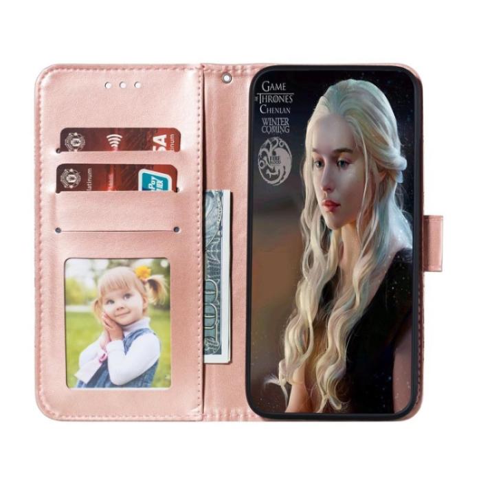 Bild 4, Samsung Galaxy A24 5G Fodral Mandala Läder Roséguld