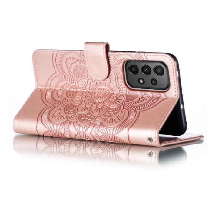 Bild 5, Samsung Galaxy A24 5G Fodral Mandala Läder Roséguld