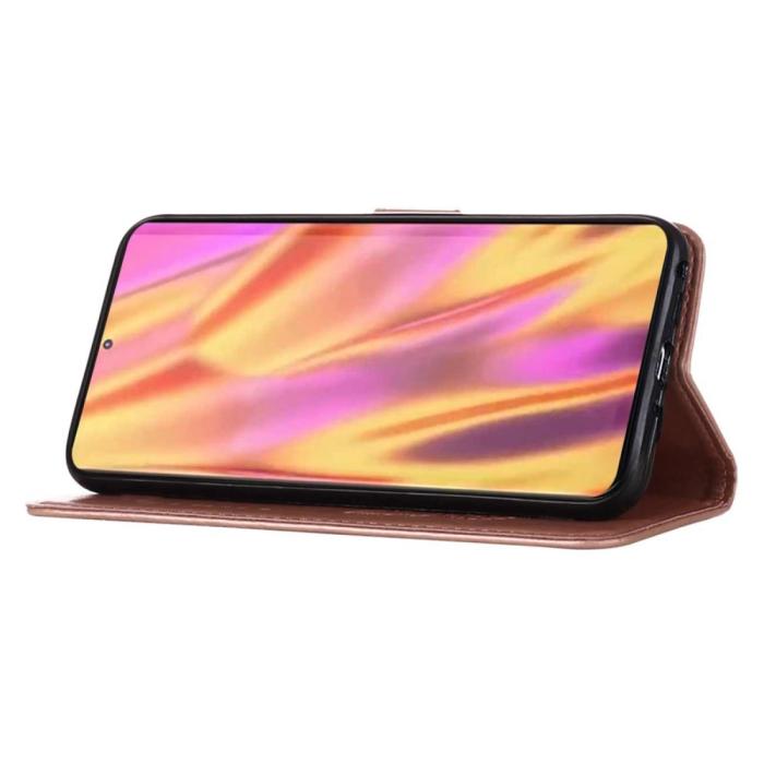 Bild 3, Samsung Galaxy S23 Ultra Fodral Fjäril Tryck Roséguld