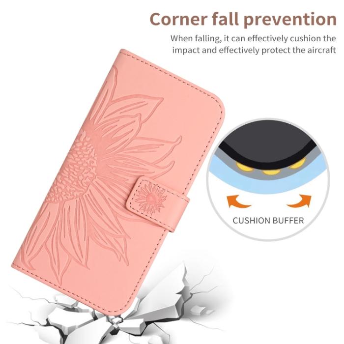 Bild 5, iPhone 15 Pro Fodral Solros Tryck Rosa