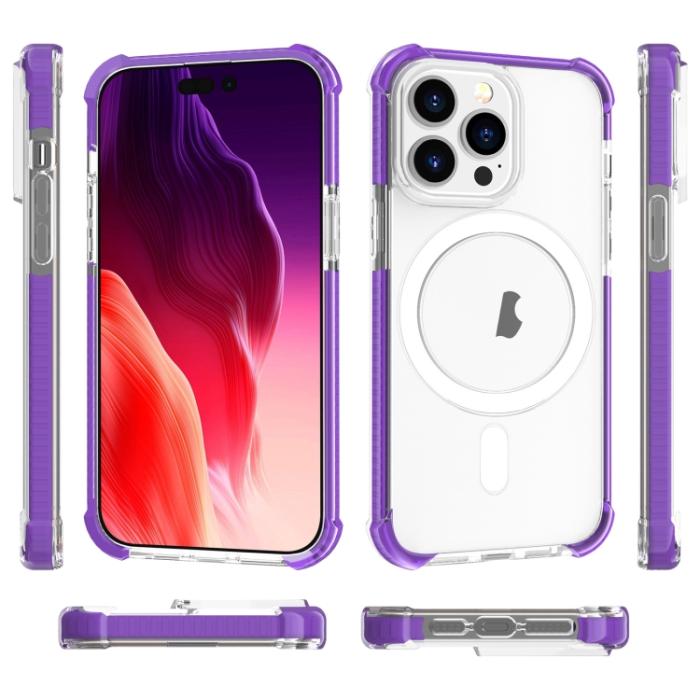 Bild 2, iPhone 15 Pro Skal Shockproof MagSafe Hybrid Lila