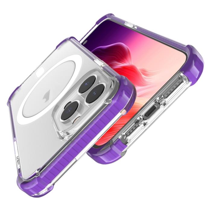 Bild 4, iPhone 15 Pro Skal Shockproof MagSafe Hybrid Lila