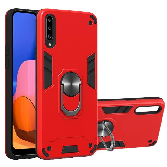 Bild 1, Samsung Galaxy A10 Ring Skal - Röd