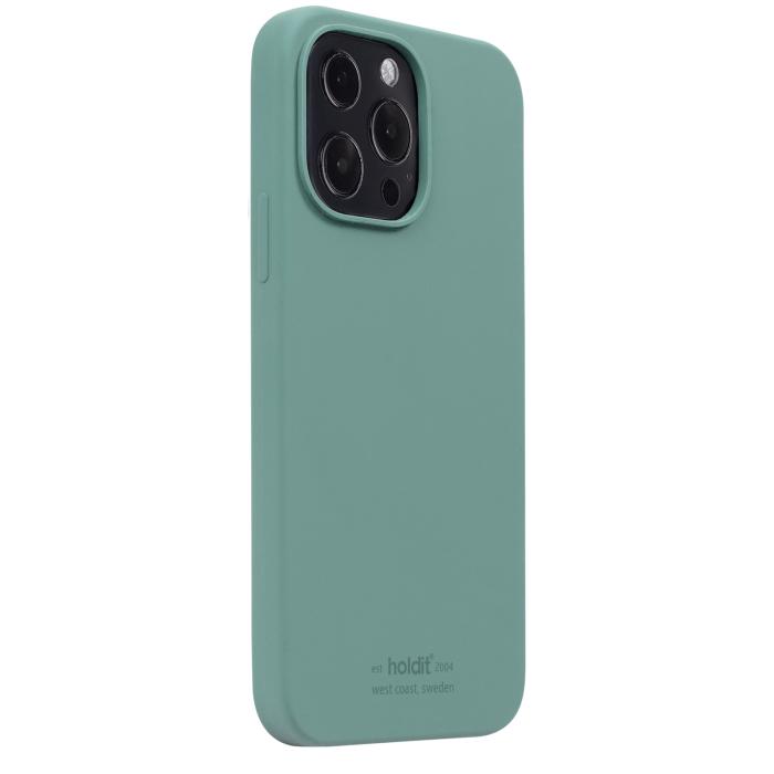 Bild 2, holdit iPhone 13 Pro - Mobilskal Silikon - Moss Green