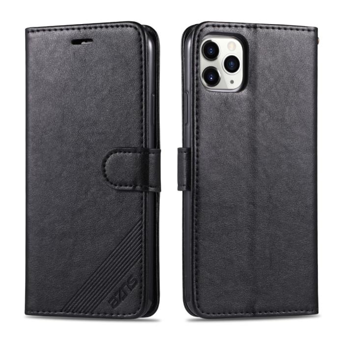 Bild 1, iPhone 13 Mini - AZNS Klassiskt Läder Fodral - Svart