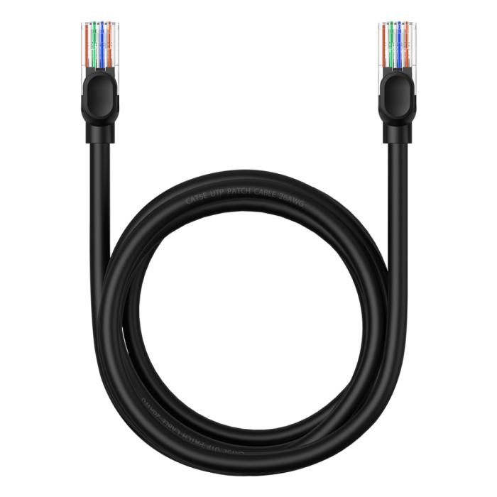 Bild 1, BASEUS 2 m Cat5 RJ45 Nätverkskabel Svart