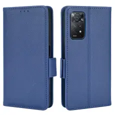 Xiaomi Redmi Note 11 Pro 5G Fodral Litchi Textur Bl&aring;