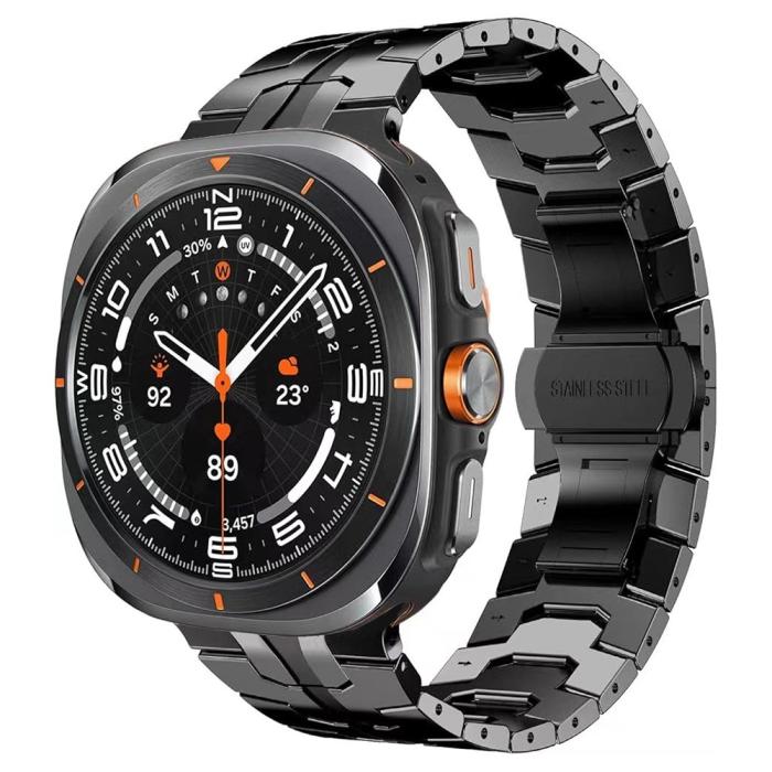 Bild 2, Galaxy Watch 8 46/44/40 mm Armband Metall Svart