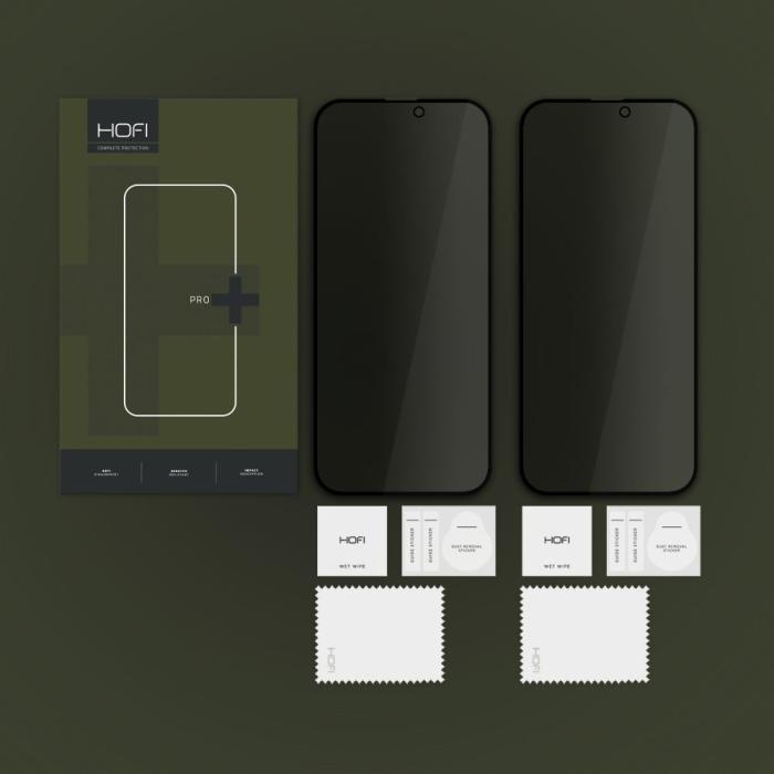 Bild 6, HOFI iPhone 16 Pro Max 2-PACK Skärmskydd Anti Spy Pro+ Privacy