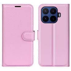 Xiaomi 17T Pro Fodral Litchi L&auml;der Ljus Rosa
