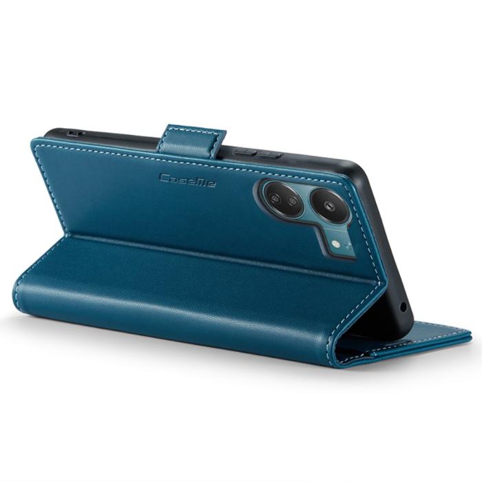 Bild 3, CASEME Xiaomi Redmi 13C 4G Fodral RFID Litchi Läder Blå