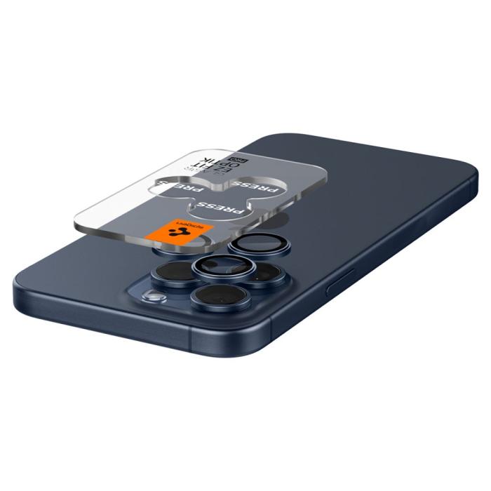 Bild 6, Spigen iPhone 15 Pro/Pro Max/14 Pro/Pro Max 2-PACK Optik.tR 