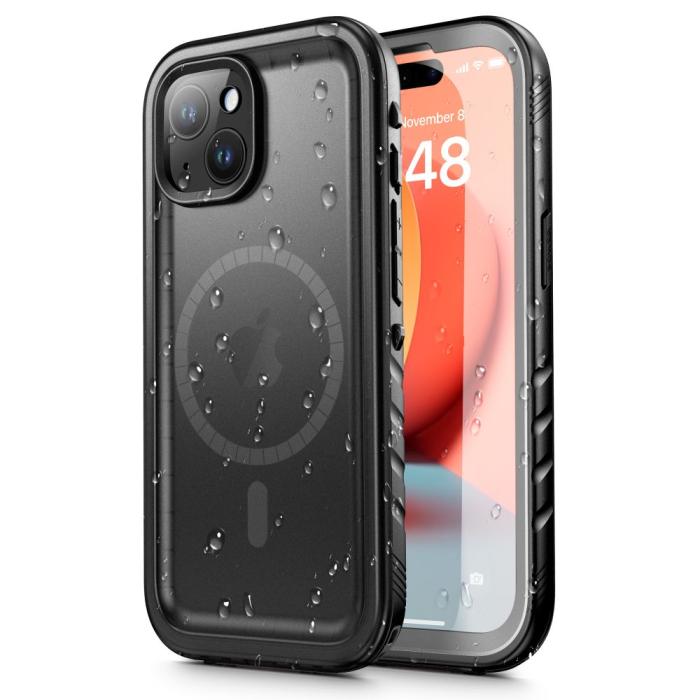 Bild 1, Tech-Protect iPhone 15 Skal MagSafe IP68 Shellbox Svart