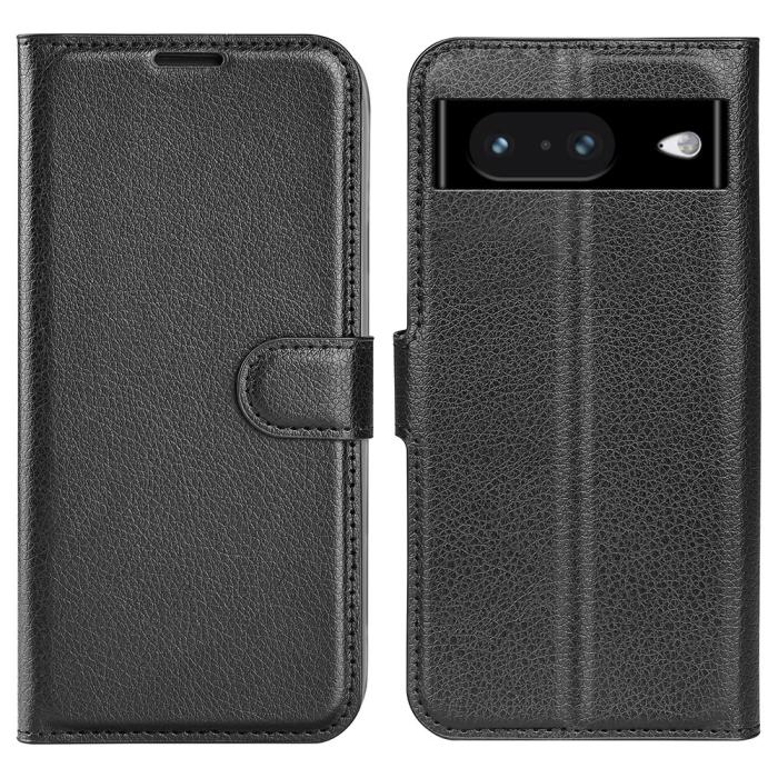 Bild 1, Google Pixel 8 Fodral Litchi Textur Svart