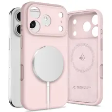 Tech-Protect iPhone 17 Pro Max Skal MagSafe Silicone Pink Pearl