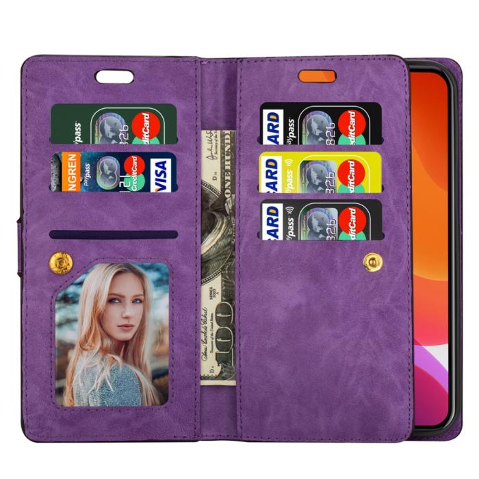 Bild 2, iPhone 15 Multifunktionellt Fodral Lila