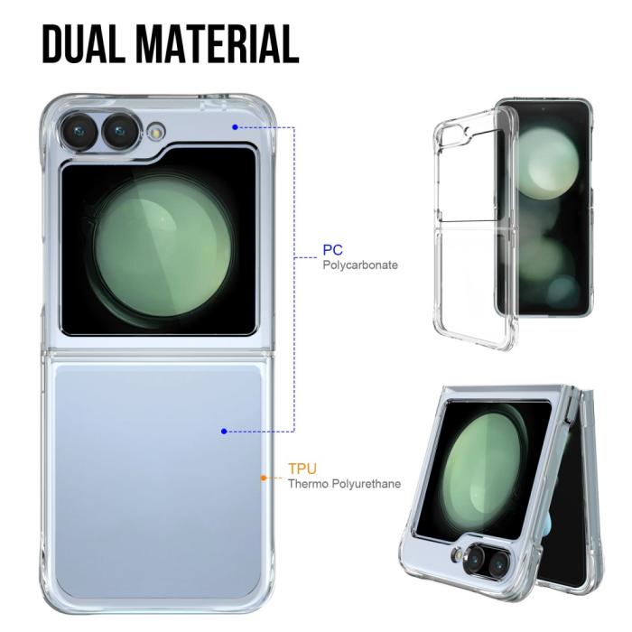 Bild 6, Galaxy Z Flip 6 / 7 FE / 7 FE Skal TPU Transparent